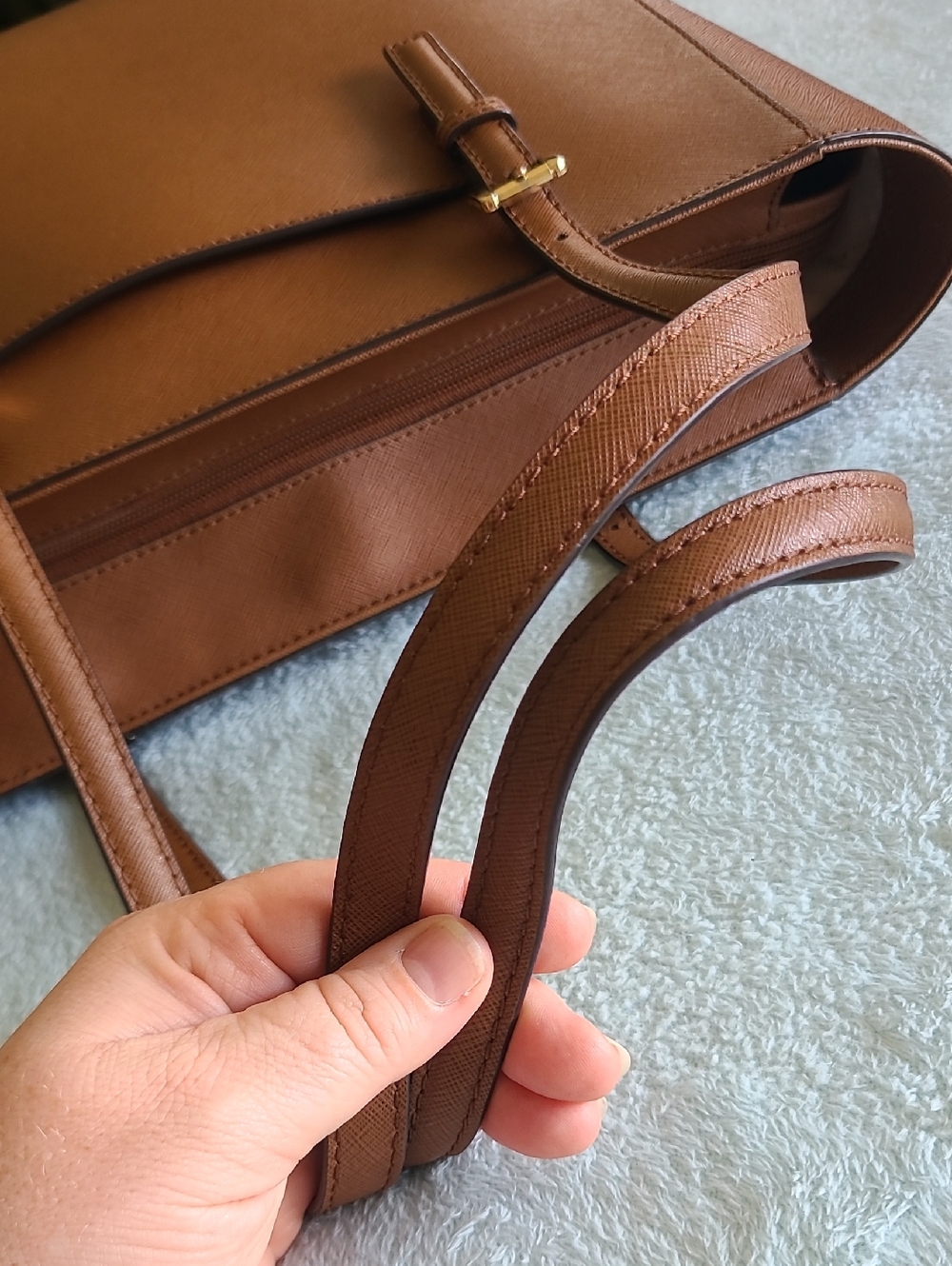 Michael Kors Brown Saffiano Leather Tote - Picture 7 of 15